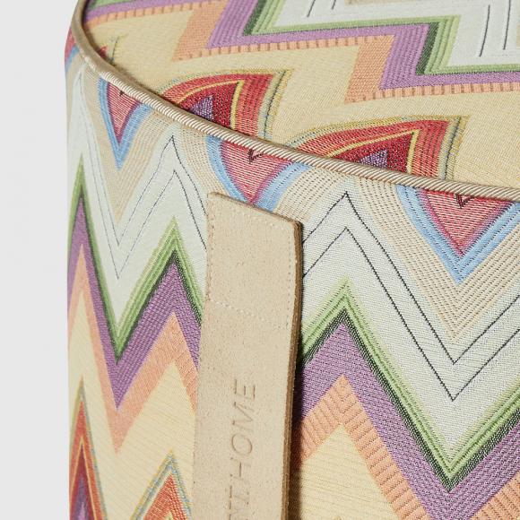 Missoni Home Agadir Cylinder Pouffe 159 Orange Multi