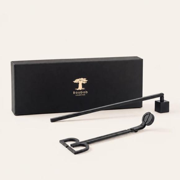 Baobab Collection Candle Snuffer & Wick Trimmer - Black 