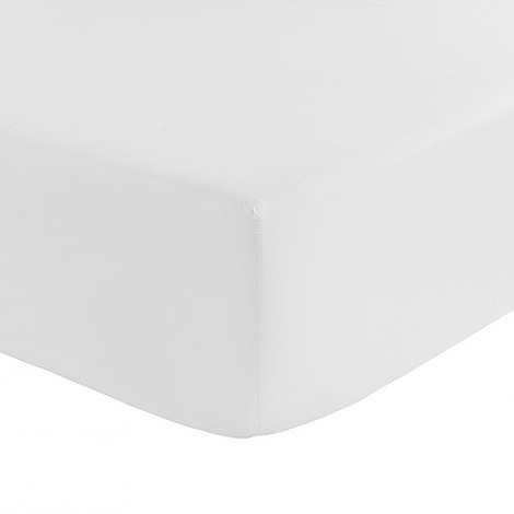 Olivier Desforges Alcove White Cotton Percale Fitted Sheets