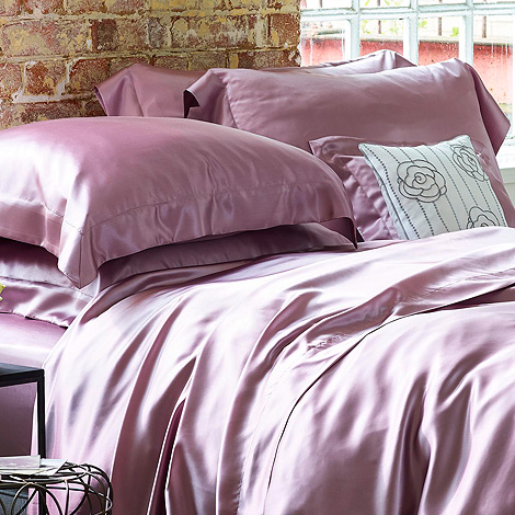 Gingerlily Plain Mulberry Silk Pink Pillowcases
