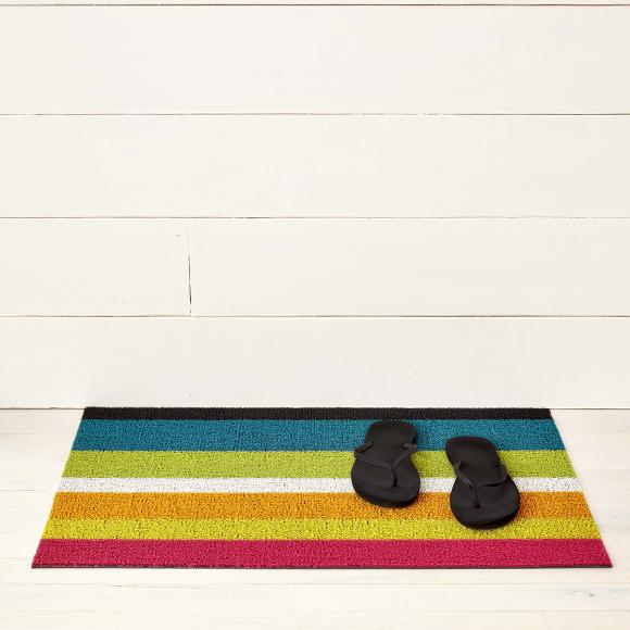Chilewich Large Stripe Multi Shag Mat