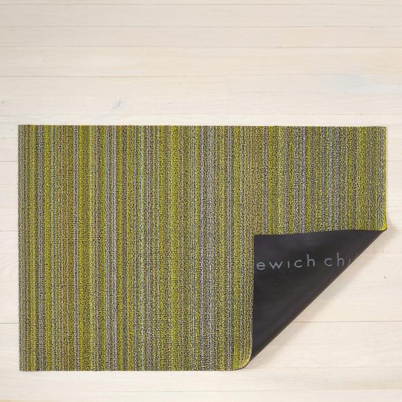 Chilewich Skinny Stripe Citron Shag Mat