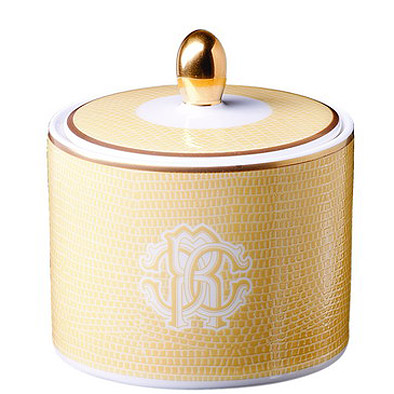 Roberto Cavalli Lizzard Gold Sugar Pot