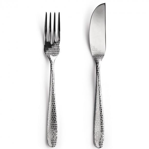 Roberto Cavalli Lizzard Silver Cutlery