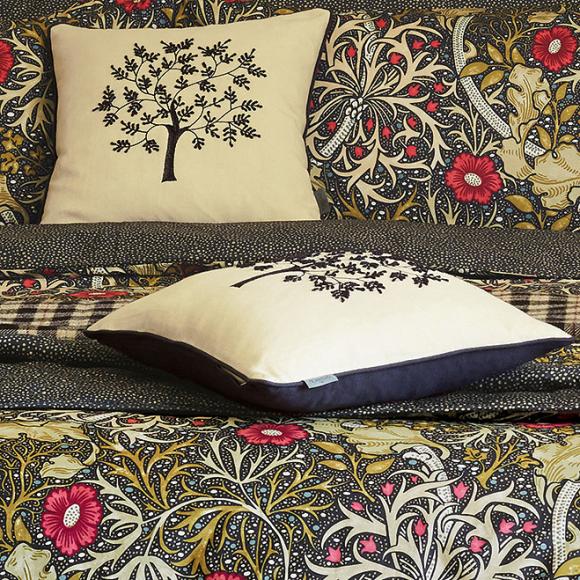 Double Morris Co Morris Seaweed Duvet Cover Black Percale Duvet Covers