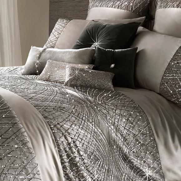 Kylie Minogue At Home Esta Silver in Duvet Covers And Accessories New