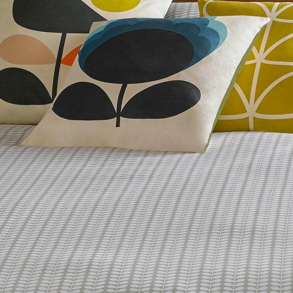 Orla Kiely Tiny Stem Beige Grey in Fashion Duvet Covers at Seymour's Home