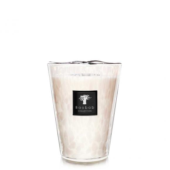 Baobab Collection Pearls White Candle - Pearls Collection 