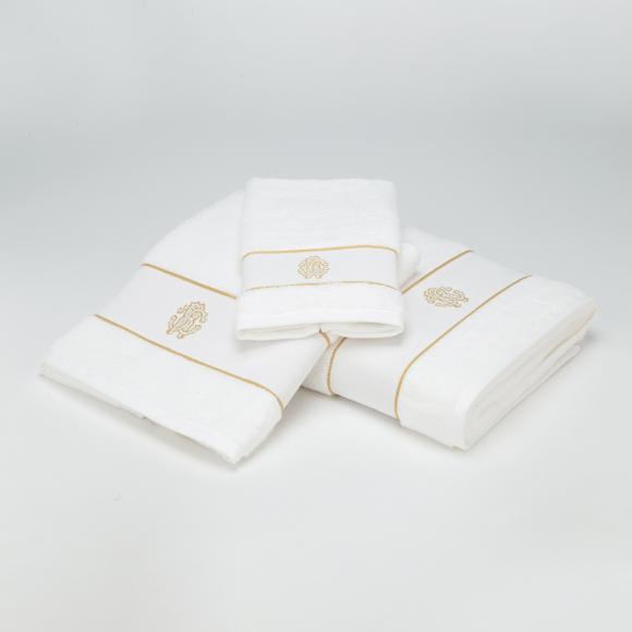 Roberto Cavalli New Gold Towels White 012