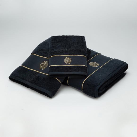 Roberto Cavalli New Gold Towels Black 914