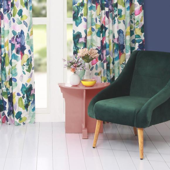 Bluebellgray Palette Lined Curtains In, Bluebellgray Shower Curtain