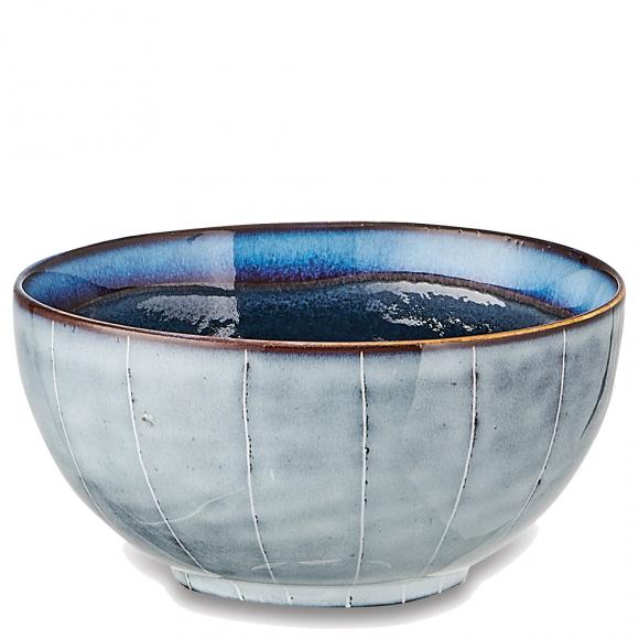 Nkuku Dakara Navy Serving Bowl in at Seymour's Home