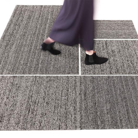 Chilewich Heathered Black / Tan Shag Mat