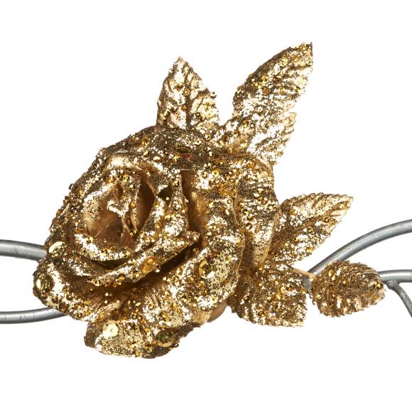 Goodwill Glitter Sequin Rose on Clip