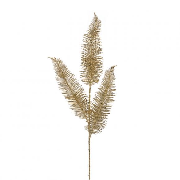Goodwill Glitter Triple Feather Leaf Stem
