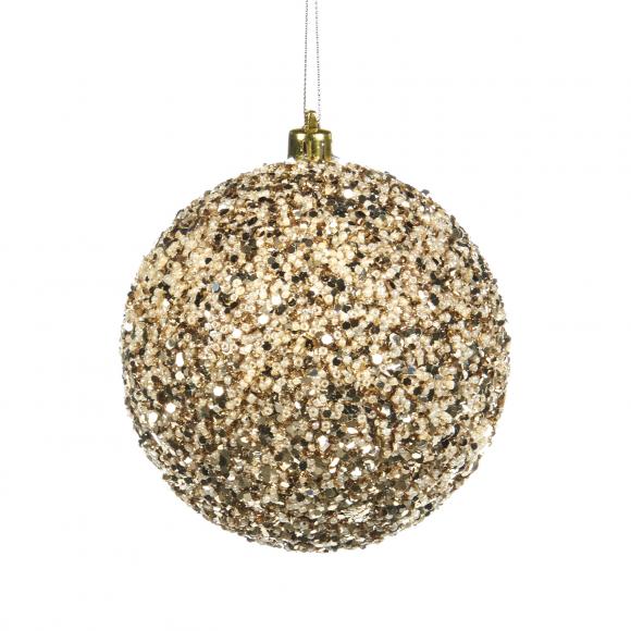 Goodwill Glitter Beaded Ball Champagne
