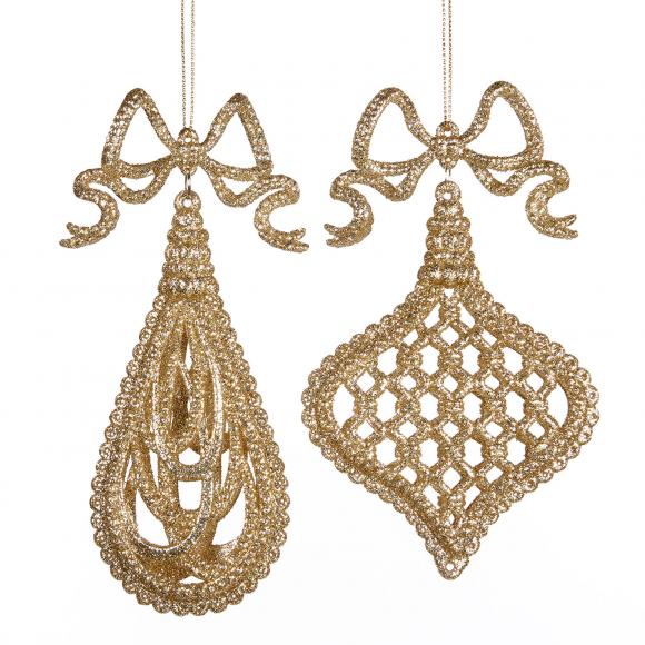 Goodwill Glitter Filig. Bow Drop / Onion