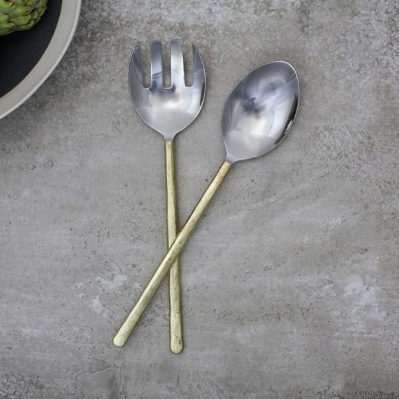 Nkuku Sirkali Salad Servers Gold