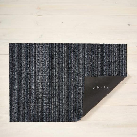 Chilewich Skinny Stripe Blue Shag Mat