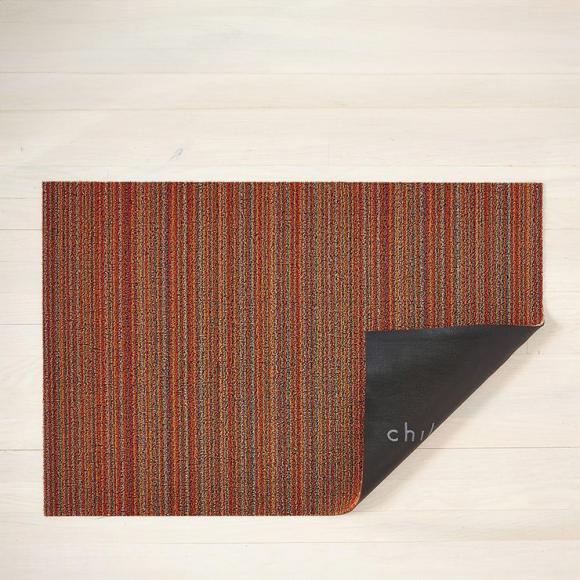 Chilewich Skinny Stripe Orange Shag Mat