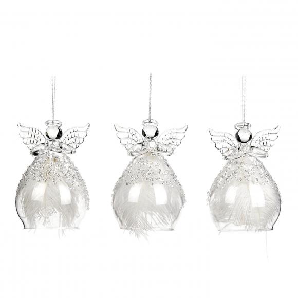 Goodwill GLSS FEATH.RND ANGEL ORN 