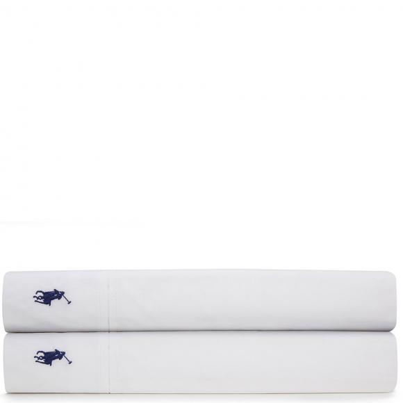 Ralph Lauren Polo Player Flat Sheet White