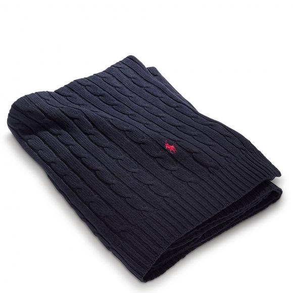 Ralph Lauren Home Cable Throw Navy
