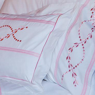 Peter Reed Roman Leaf Egyptian Cotton Percale Pillowcase