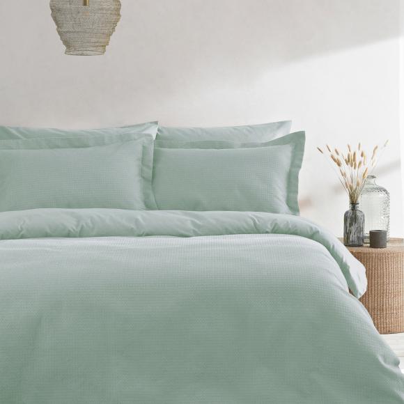 Yard Waffle Seafoam Duvet Cover Set
