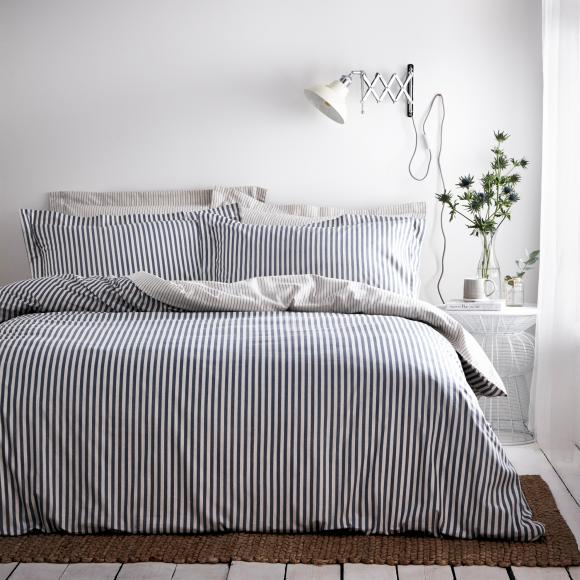 Yard Hebden Navy Duvet Cover Set