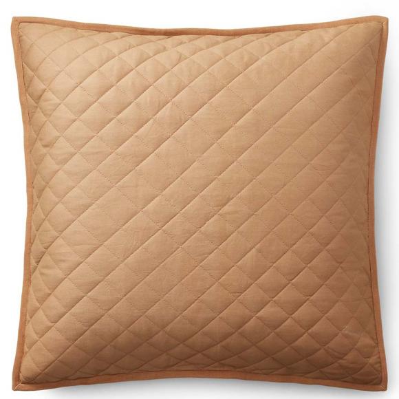 Ralph Lauren Cromwell Camel Quilted Pillowcase