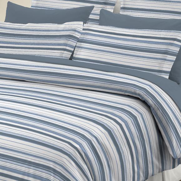 Dormisette Blue Stripe In Flannelette, Nautica Duvet Covers Nz