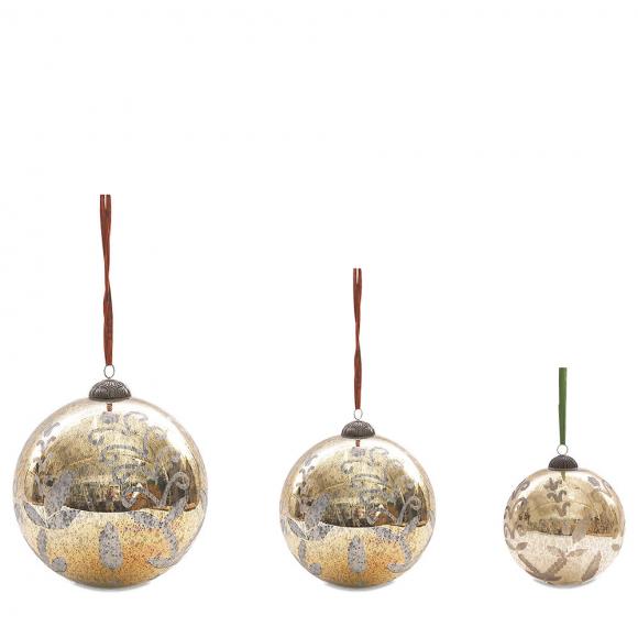 Nkuku Antique Gold Giant Round Baubles