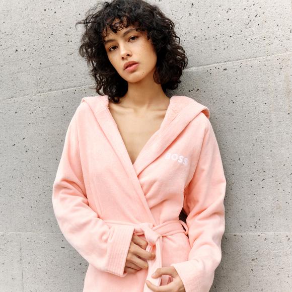 Boss Home Boss Plain Hooded Robe Lime