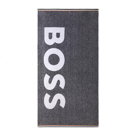 Boss Home Font Beach Towel Grey