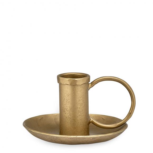 Nkuku Amri Iron Candlestick Antique Brass