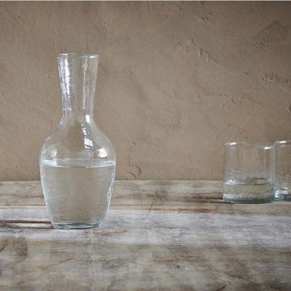 Nkuku Yala Hammered Jug - Clear