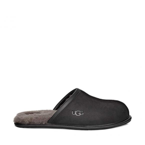 UGG Scuff Black Gents Slipper (Full Leather)